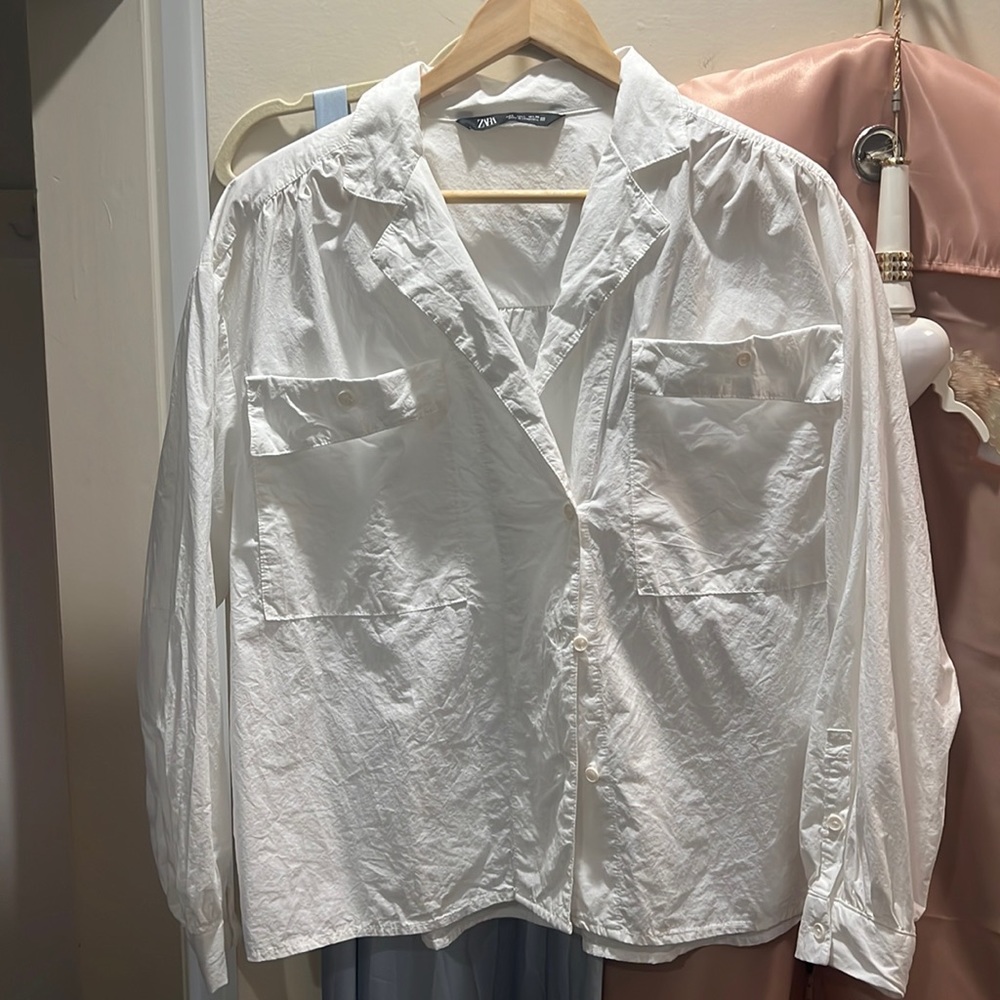 Zara white blouse